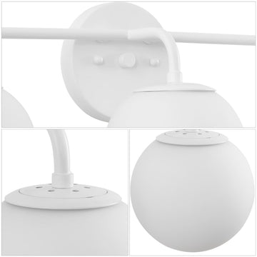 Louis Parisian Globe Metal/Frosted Glass Modern Contemporary LED Vanity
